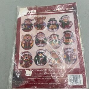 New Christmas cross stitch ornament set of 12 d02